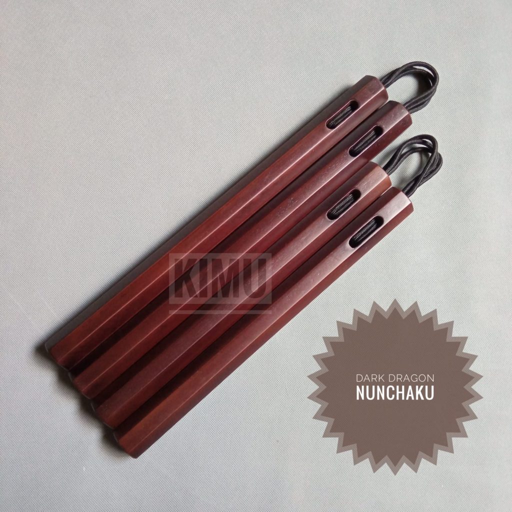 Nunchaku atau double stick kayu bengkirai warna dark by KIMU